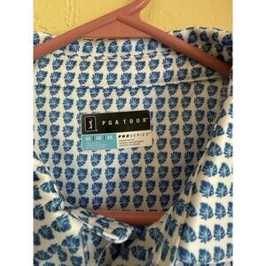 PGA TOUR Mens Short Sleeve Golf Polo Shirt Medium